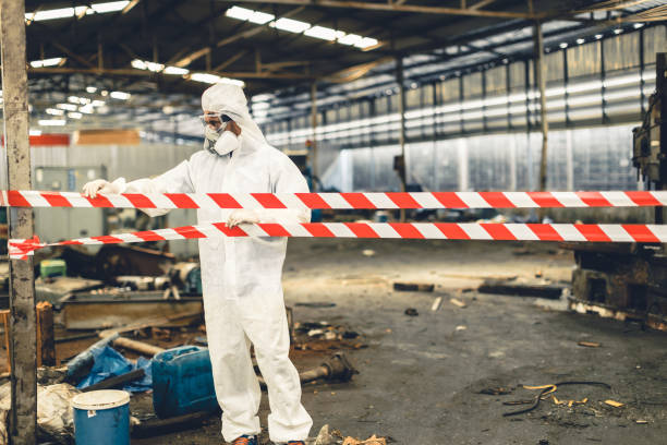Professional Biohazard Cleanup technician working in Sweeny, TX